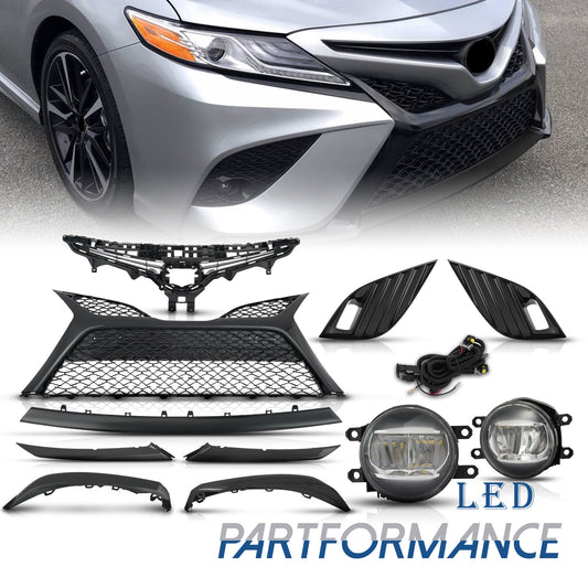 12 Pack for Camry SE 2018-2020 Front Lower Grille Bumper Headlight Decoration Fog Light - v