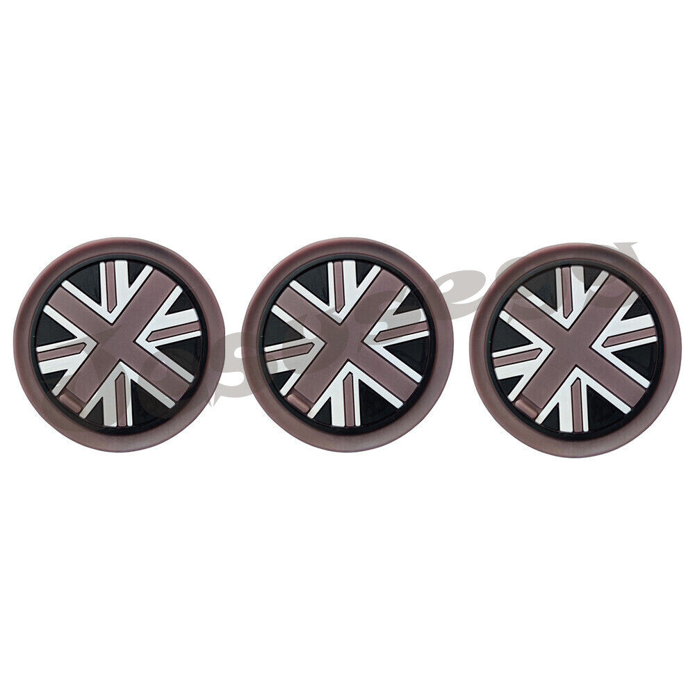 3Pcs Union Jack Anti-Slip Cup Pad Mat Kit for Mini Cooper JCW R55 R56 R57 R58 Q