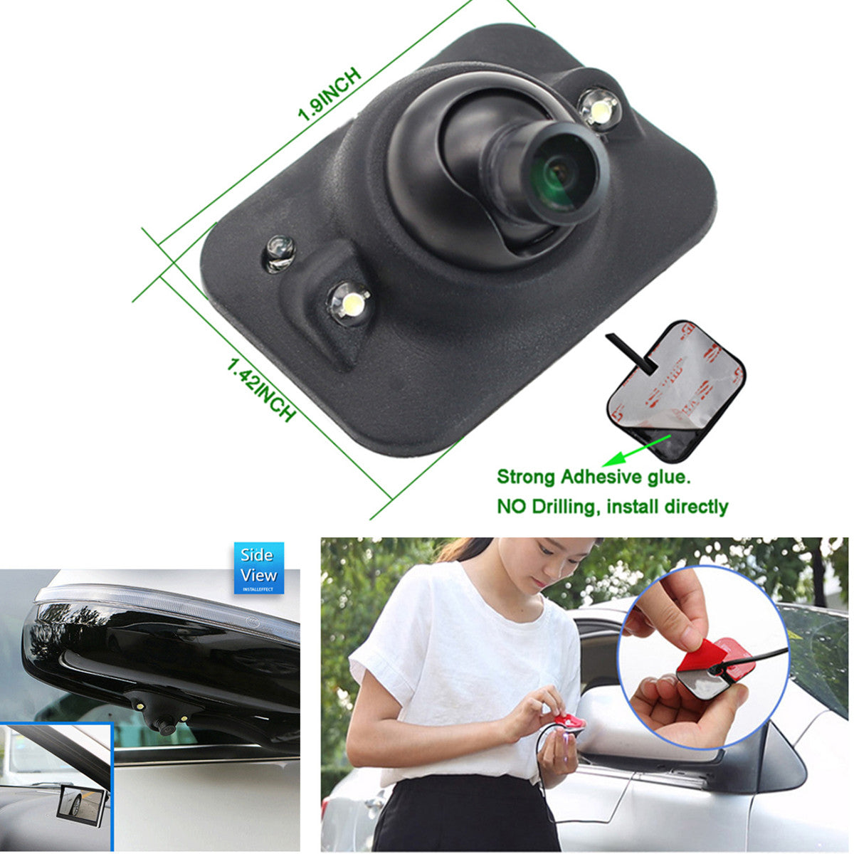 Waterproof Car Rear View Reverse Backup Parking HD Camera LED Night Vision Kit Q