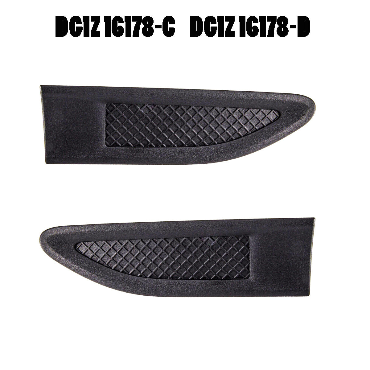 Equipment Manufacturer new for 2013-2019 for Ford Taurus Police Fender Molded Vent Black Interceptor Pair