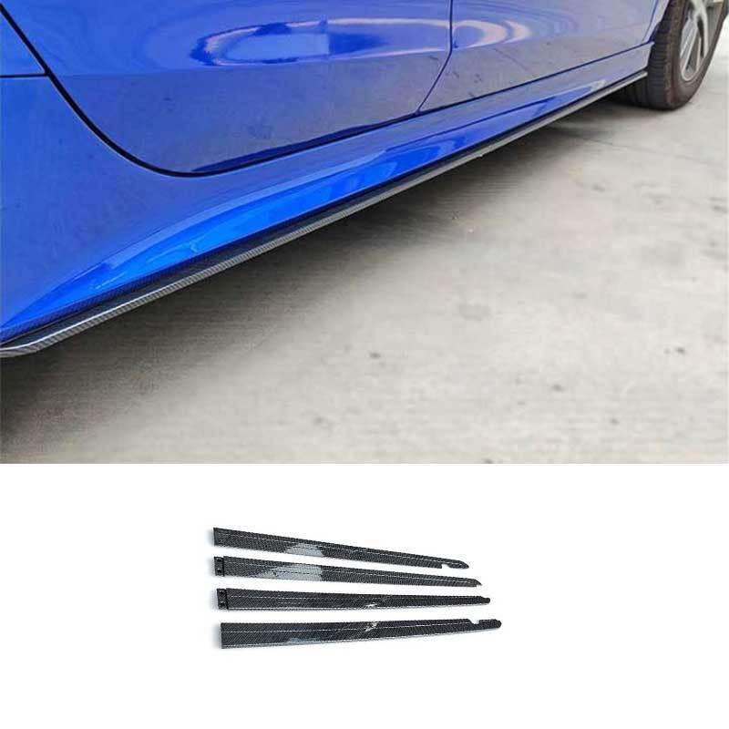 for Honda for Civic 2022-2023 MC Type Carbon Fiber Side Skirts Extension Spoiler Lip