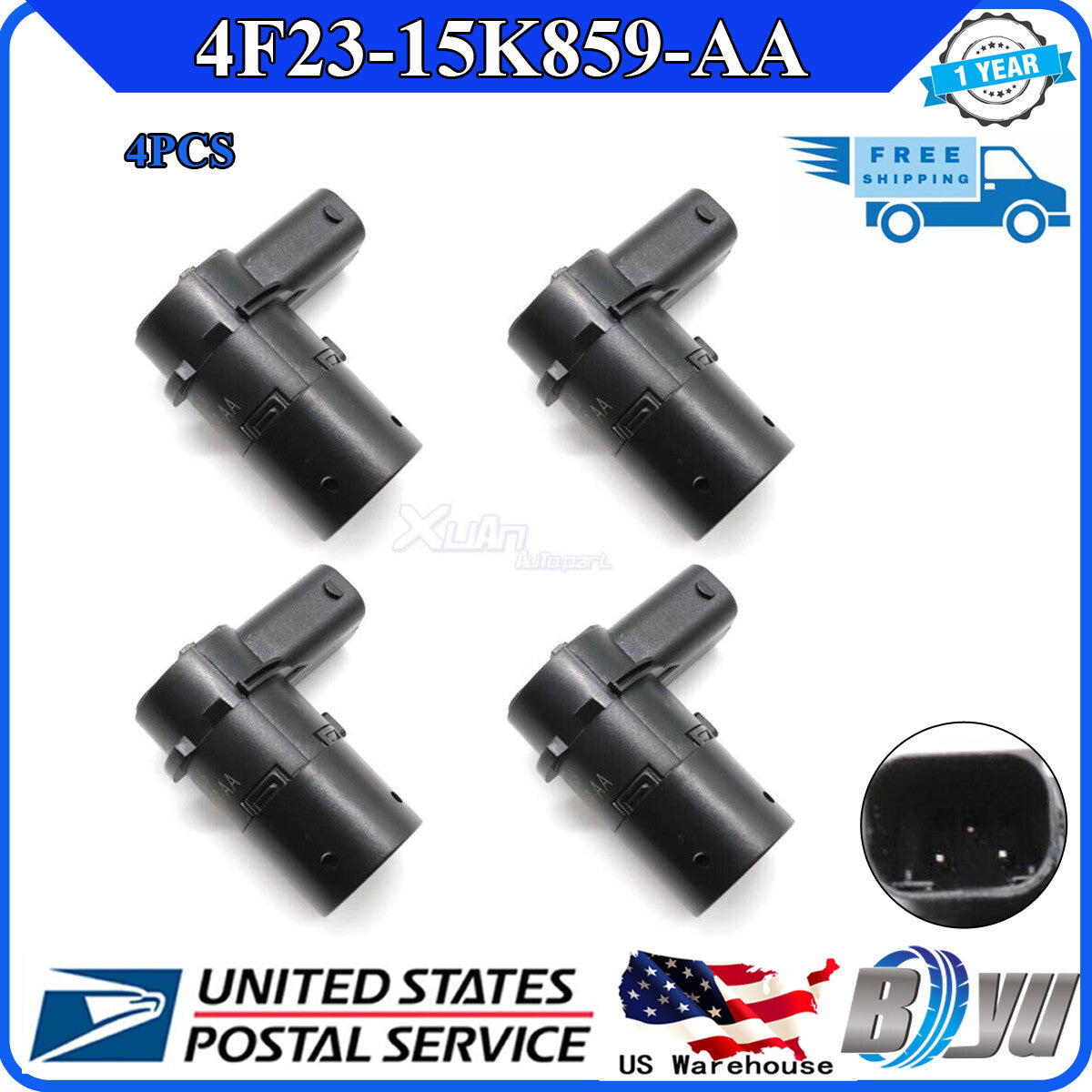 4-piece reverse bumper spare parking assist sensor  for ford  F150, F250, F350, Explorer Q