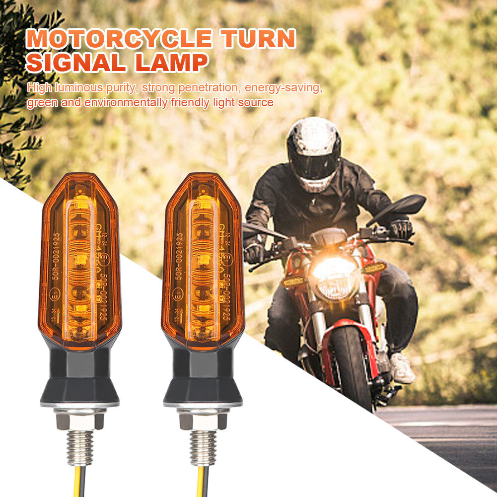 Yellow motorcycle LED turn signal flashing light indicator for Honda for Harley 8mm