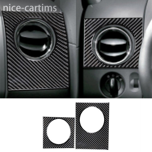 2¡ÁSoft Carbon Fiber Side Air Vent Outlet Panel Cover for Ford F150 FX4 2004-2008