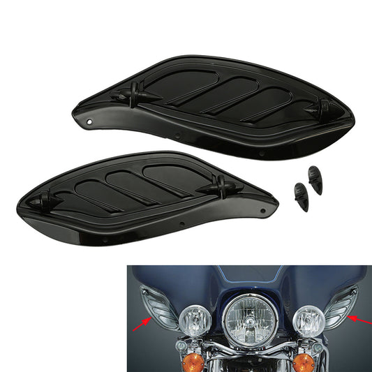 Black Fairing Adjustable Side Wings Air Deflector for Harley Touring 1996-2013 Q