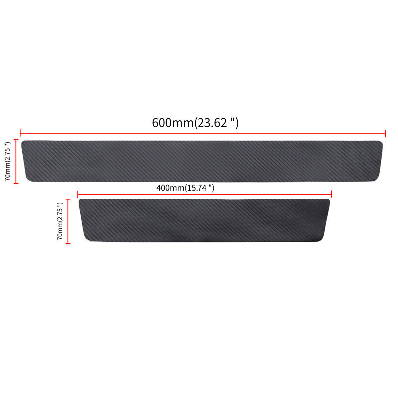 4x Carbon Fiber Door Panel Sill Protector Stickers for and for Kia - n