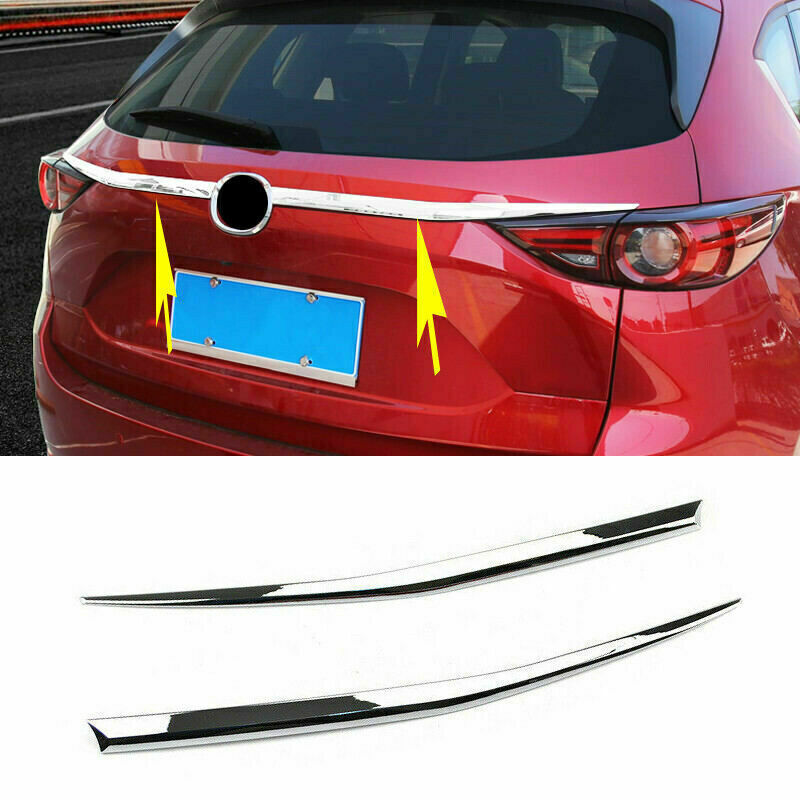 for Mazda CX-5 2017-21 ABS Chrome Car Rear Trunk Lid Garnish Molding Cover Trim