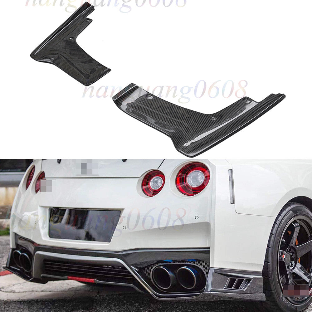 VRS Style for Nissan GT-R R35 2017-2023 Carbon Fiber Rear Bumper Split Lip