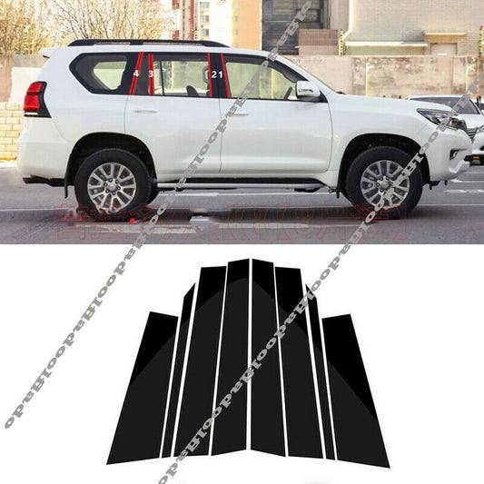 for Toyota Prado Fj150 2010-2020Black Car Window Center Pillar Post Mirror Cover