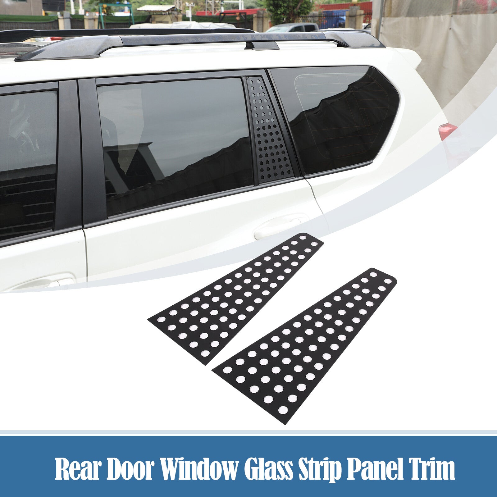 Rear door triangular glass panel trim cover for Toyota for Land Cruiser Prado 10-23