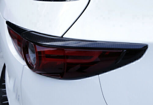 4X for Mazda CX-5 CX5 17-21 Carbon Fiber Rear Tail Light Lamp Eyebrow Strip Trim