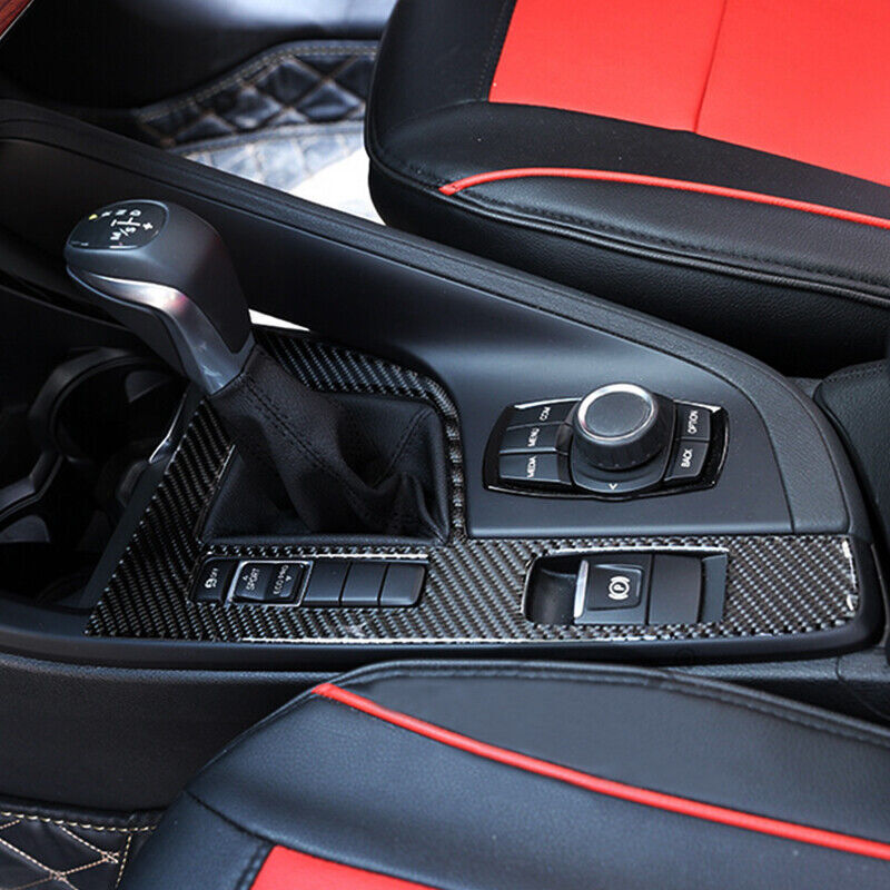 carbon fiber car gear shift cover decoration suitable for BMW X1, X2, F48 (2016-2021)