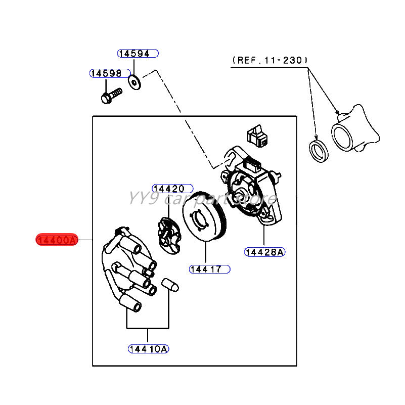 Distributor Assy fit for Mitsubishi Triton L200 MK 2.4L Starwagon Space Gear WA Q