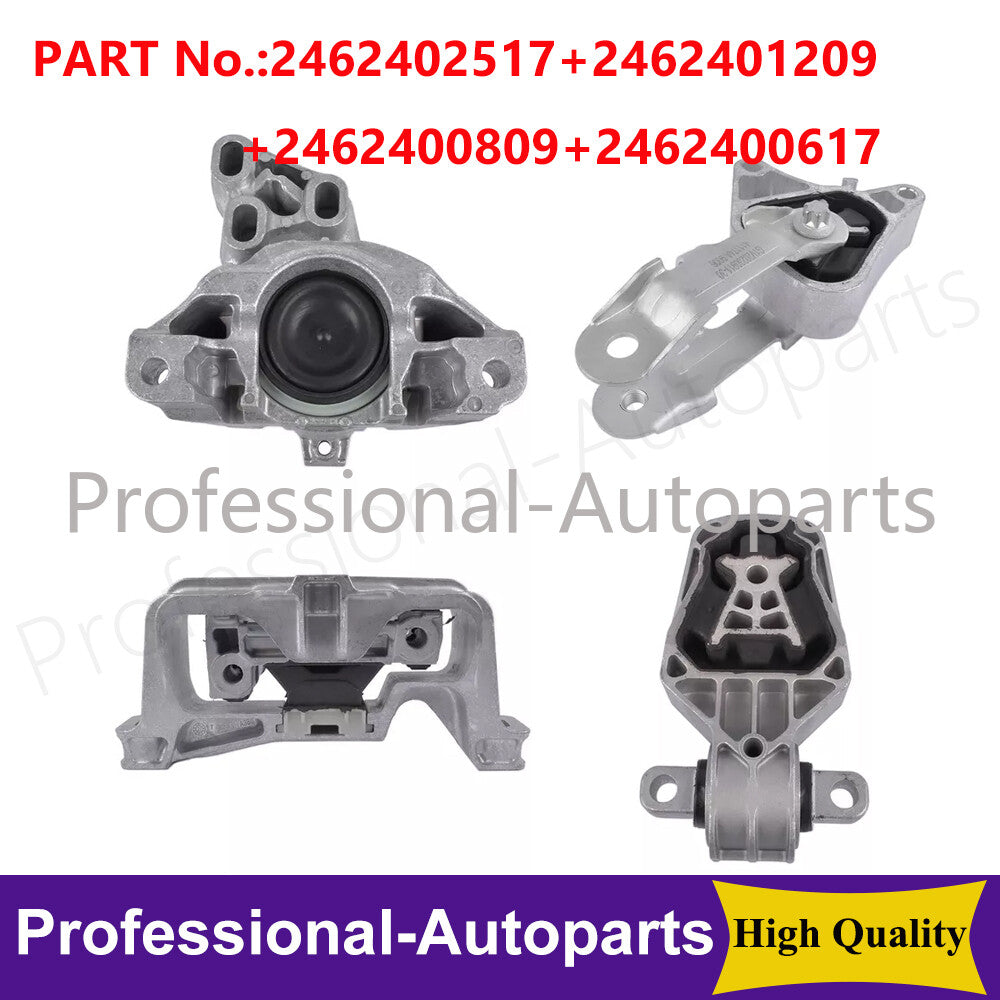 4-piece engine, motor, and transmission mounting kit suitable for Mercedes-Benz B250, CLA250, and GLA250.