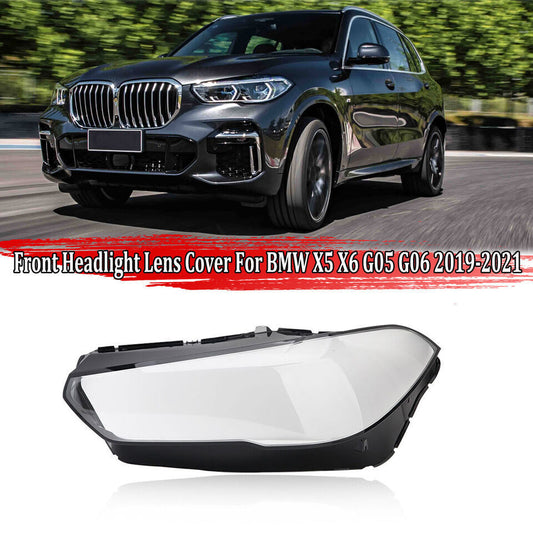 Front Left Side Headlight Lens Cover Shell for BMW X5 G05 X6 G06 2019 2020 2021 Q