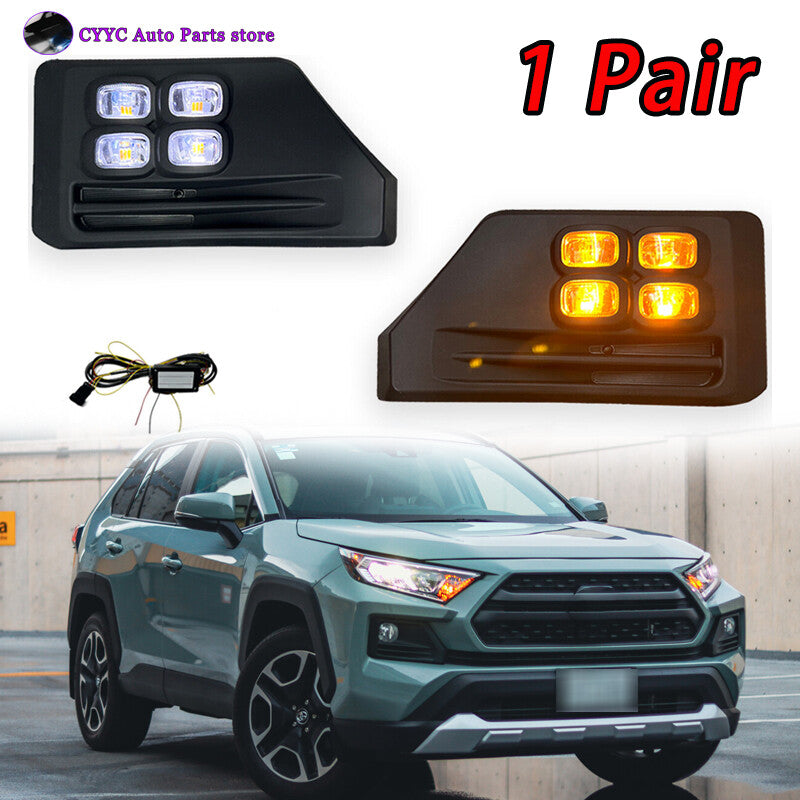 For 2019-2024 for Toyota Rav4 Adventure/TRD Fog Lights 4-Eyes Bi-color LED Lamp