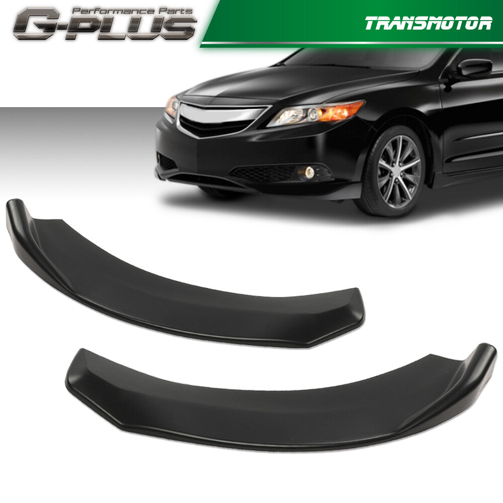 Universal Front Bumper Lip Pan Splitter Diffuser Airfoil 2 Pieces Black - v