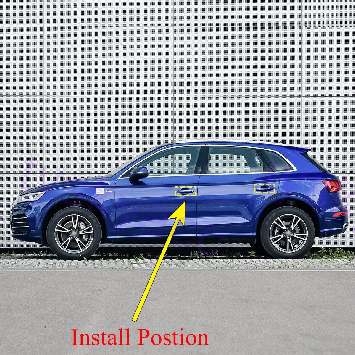 4P Carbon Fiber Out Door Side Handle Bowl Cap Cover Trim for Audi Q5 SQ5 2018-24