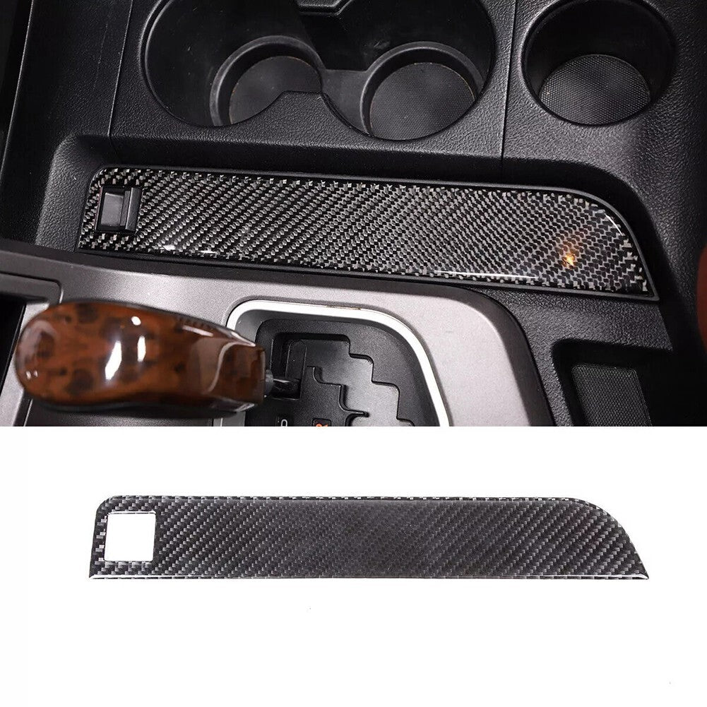 Soft Carbon Fiber Interior Center Console Strip Sticker Trim For Tundra 07-2013 v