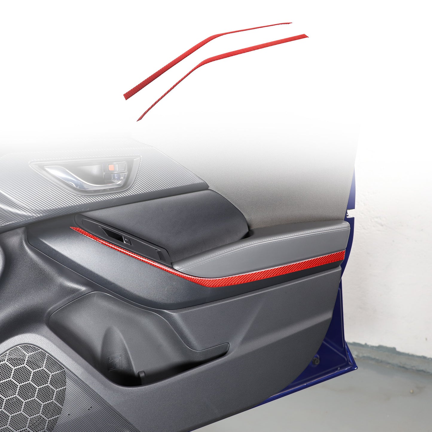 Front door storage slot side strip TrimSticker for Subaru Crosstrek 2023-2024 n