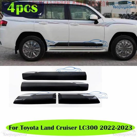 for Toyota for Land Cruiser LC300 2022+ Black Side Door Body Guard Molding Trim 4PCS