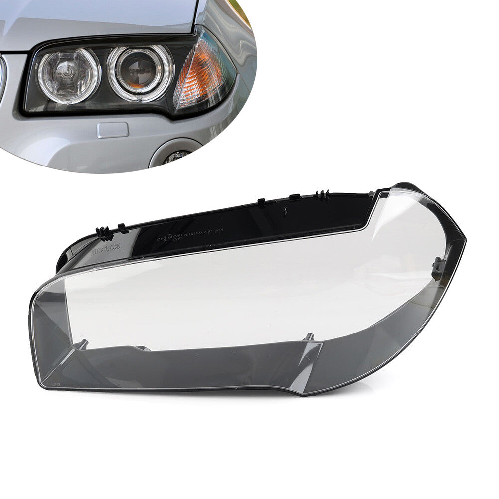 Headlight Lens Cover Headlamp Shell Transparent Lampshade for BMW X3 E83 04-2010