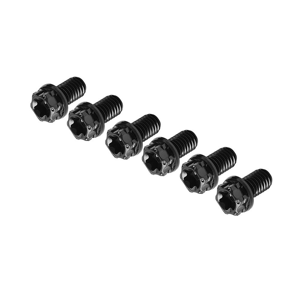 6pcs Bolts Torx Head Flange Screw M8x35mm Black For Motorcycle Bike Q