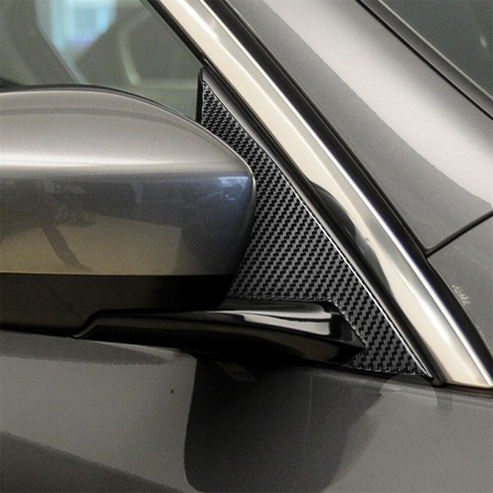 Carbon Fiber Side Rearview Mirror A-Pillar Trim for Infiniti G37 Sedan 2007-2013