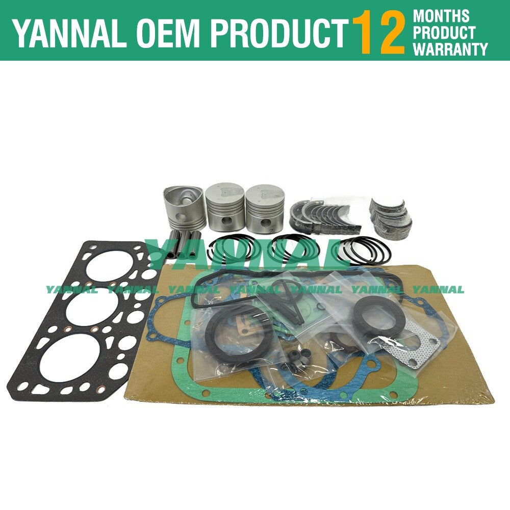 K3D Engine Overhaul and Rebuild Kit (STD) for Iseki TU170F and TU177 Tractors -