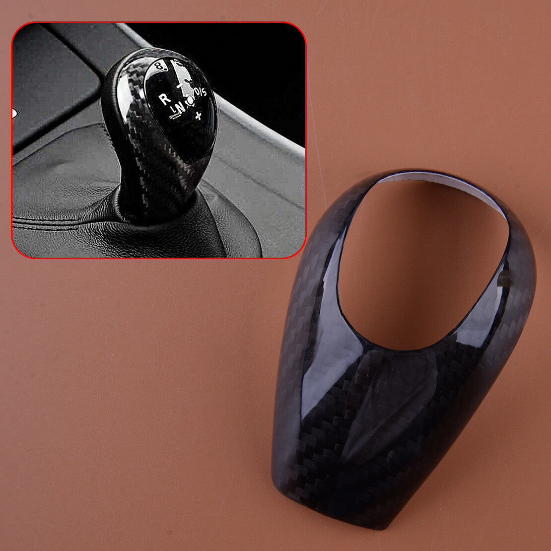 Console Gear Shift Knob Shifter Head Cover fit for BMW M3 M5 M6 E63 E60 E92 Use