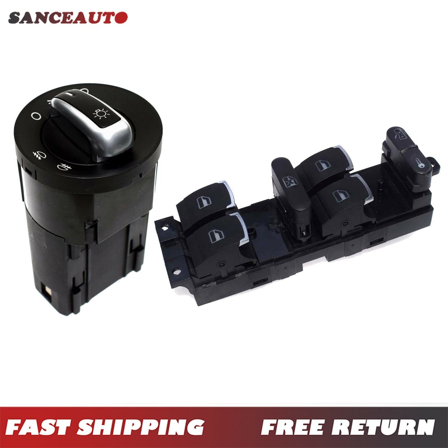 Chrome headlight and window panel main switch controls are suitable for Passat , for Jetta , and for Golf MK4. n