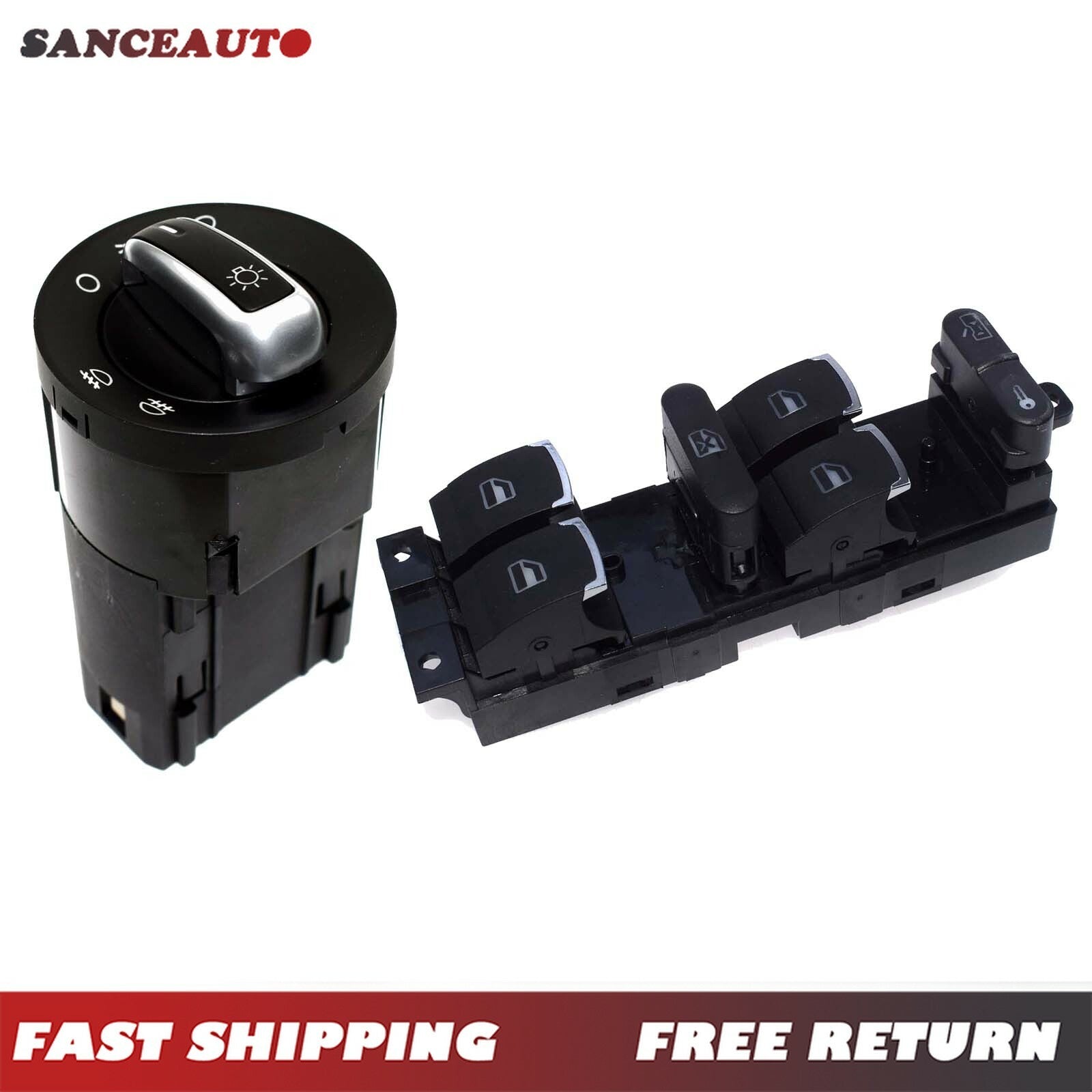 Chrome headlight and window panel main switch controls are suitable for Passat , for Jetta , and for Golf MK4. n