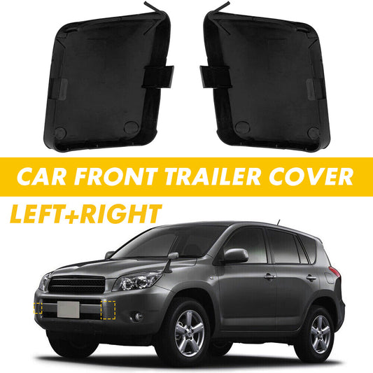 2-Piece Front Bumper Tow Hook Protector Cover for RAV4 2006, 2007, and 2008 (Black) n