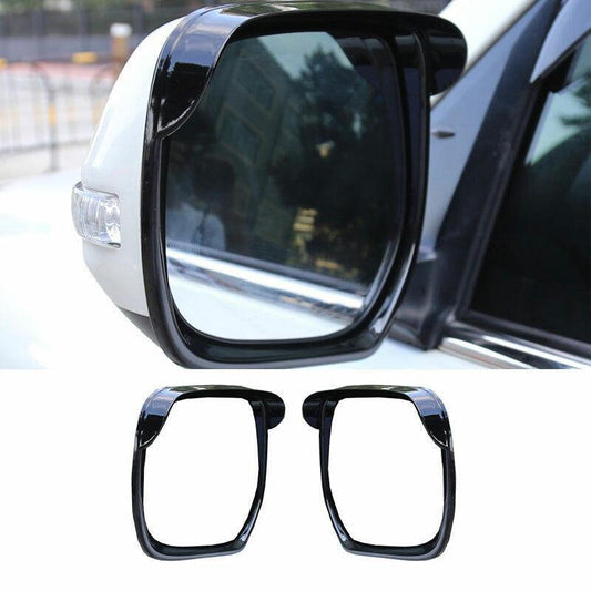 for Lexus GX460 2010-2022 Glossy Black Rear View Mirror Rain Eyebrow Trim 2pcs