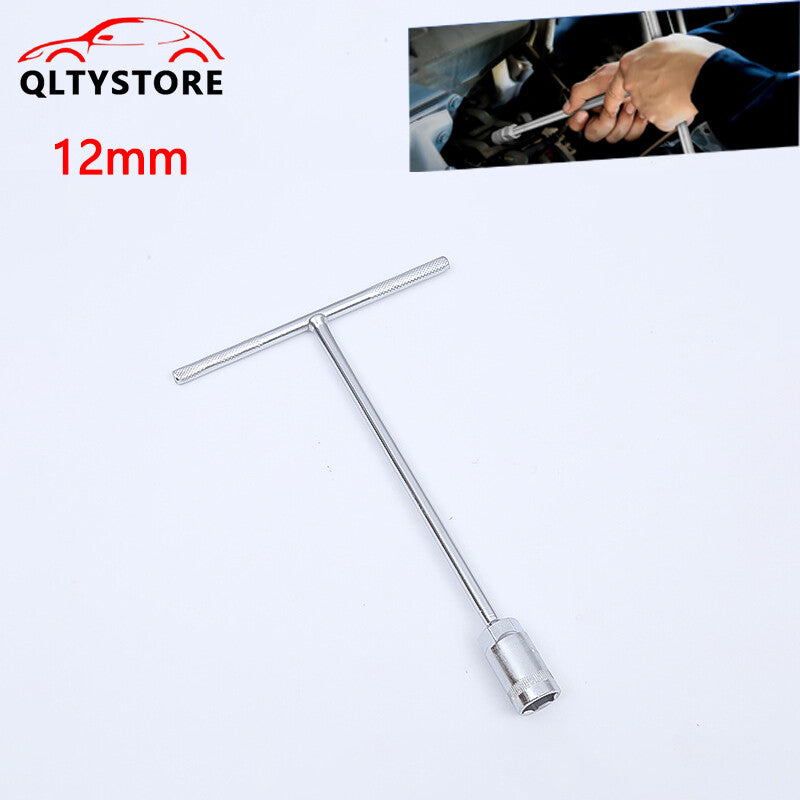 1Pc 12mm Metric T-Handle T Handle 45Steel Socket Wrench Tool For Car Motorcycle