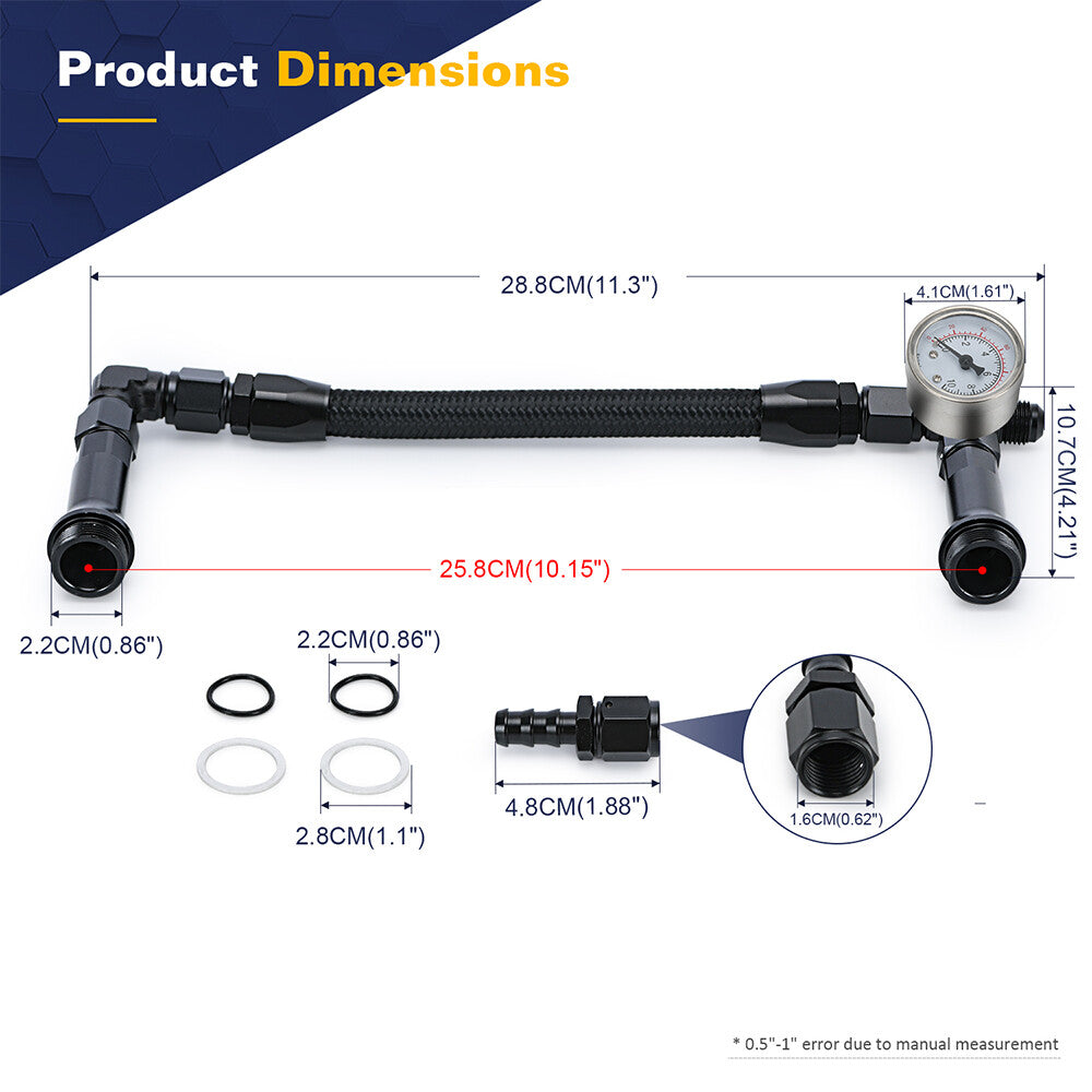 Braided AN6 Dual Feed Carb Fuel Line Kit Double Pump For 4150 Holley Carburetor