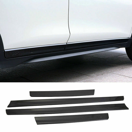 for Nissan Rogue 14-20 Carbon Fiber Side Door Body Guard Moulding Cover Trim 4X