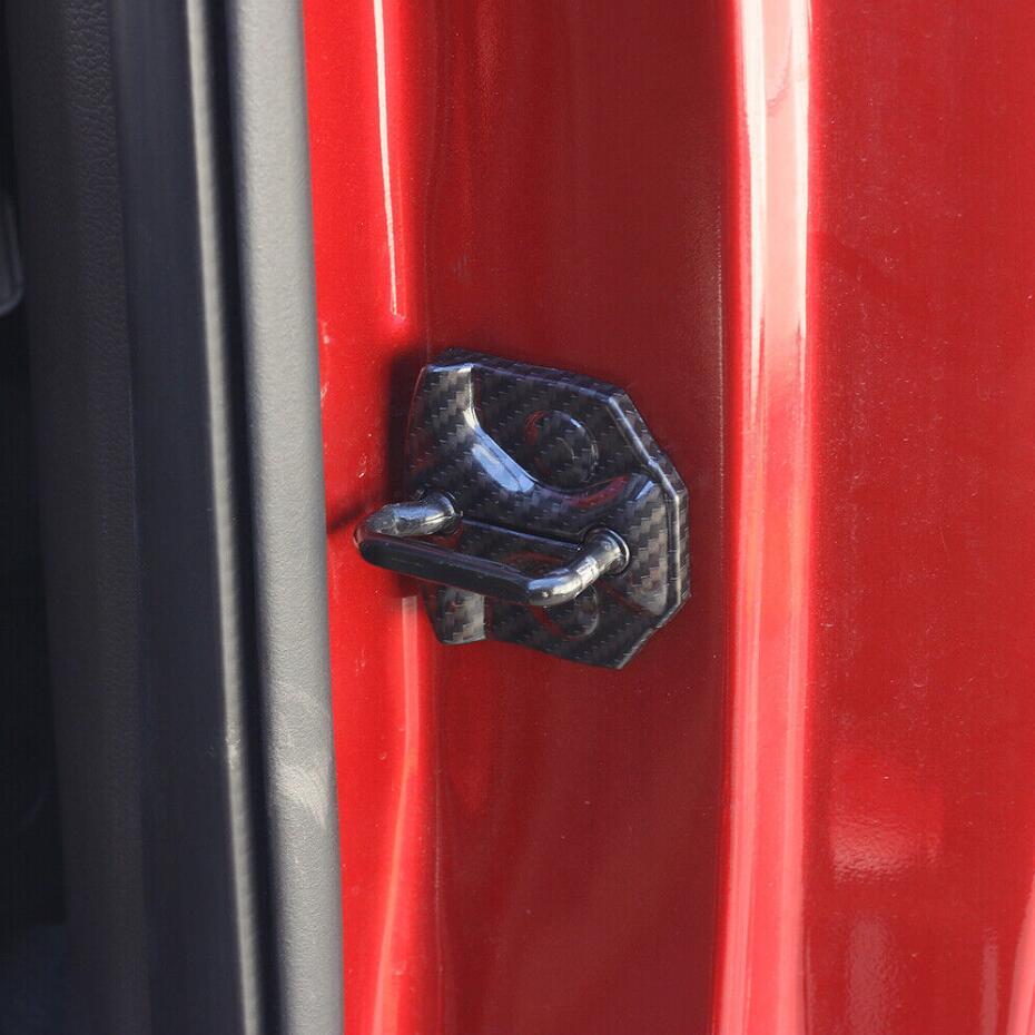 For 2015-2020 F150 Carbon Fiber Door Lock Protector Cover Buckle Trim v