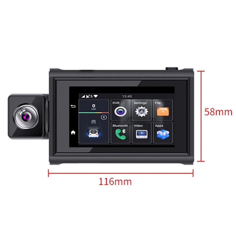 Car 3inch 4G for mini Fashcam Android 2+32 System ADAS wifi GPS Dual Lens Recorder