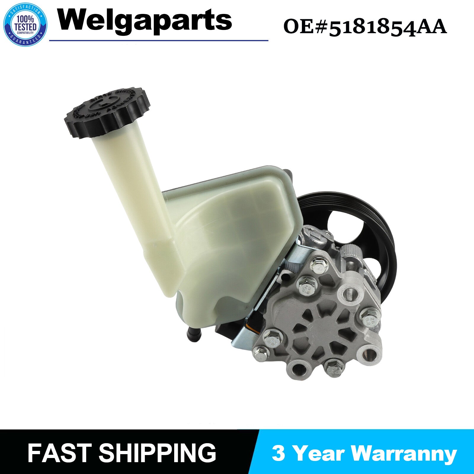 1xPower Steering Pump for Dodge for Chrysler 300 for Jeep Grand Cherokee 13-15 5181854AA