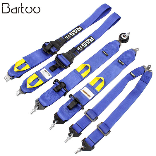 New Blue RASTP 2 + 3 6-Point for Seat Belt Retractable for Seat Belts Universal Q
