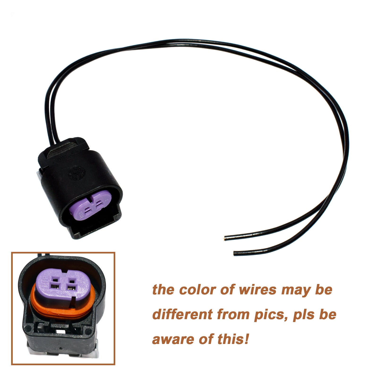 Suitable for universal Knock sensor connectors, Pigtail 2-wire 2003-up, PT1629, PT2652, PT1804. Brand new. n
