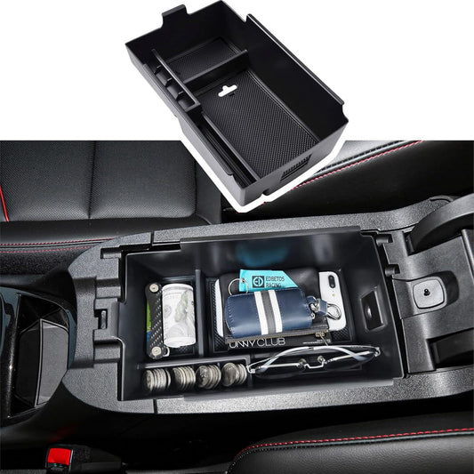 Fits 2018-2024 for Chevy Equinox Center Console Armrest Storage Box Organizers Tray Q