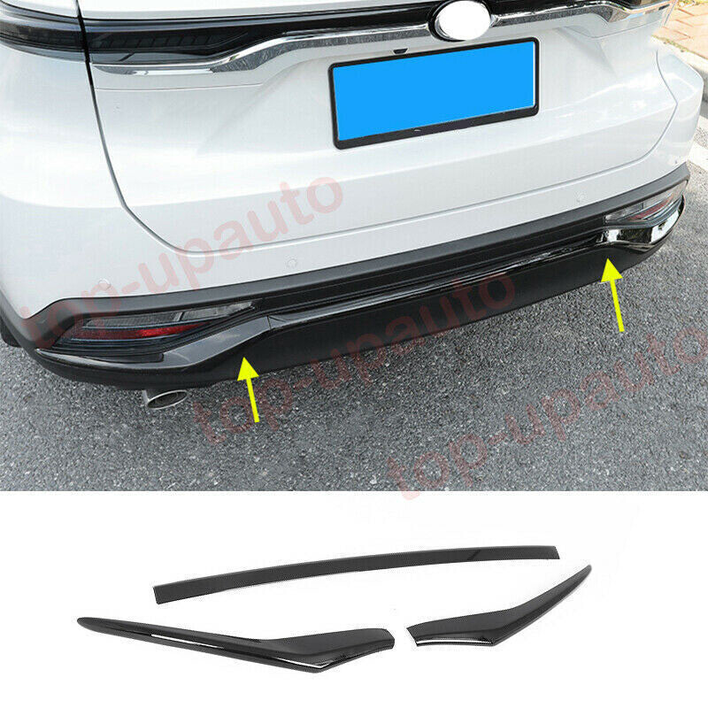 for Toyota Venza 2021-23 Black ABS Rear Lower Bumper Cover Strip Guard Cover 3x