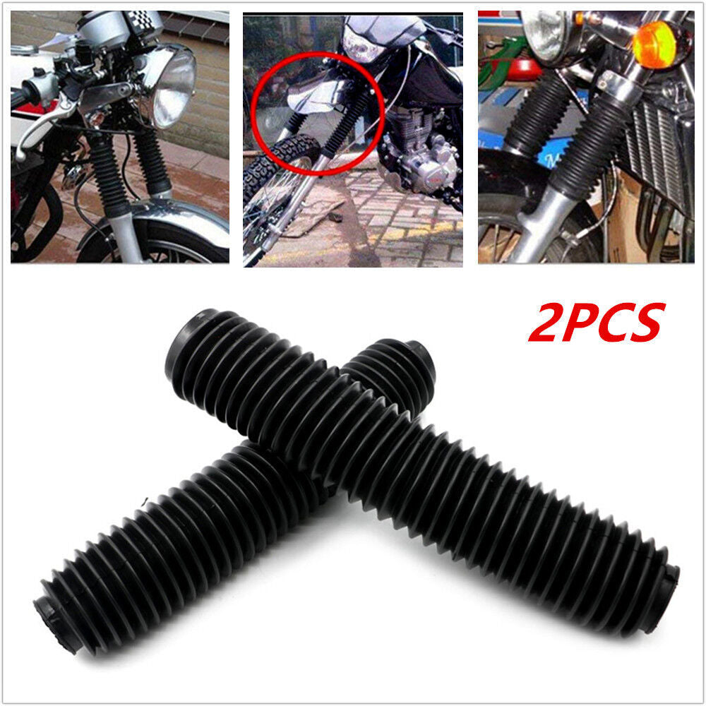 2-Piece Set with Fork Dust Cover, Leg Wrappers, Shock-Absorbing Rubber Suitable for Motorcycles, Scooters, Off-Road Bikes - n