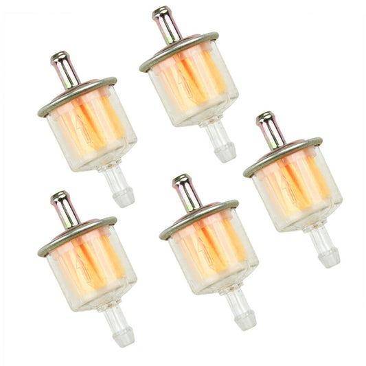 5x Universal Petrol Inline Fuel Filter Dirt Motorcycle Part For 1/4 ABS