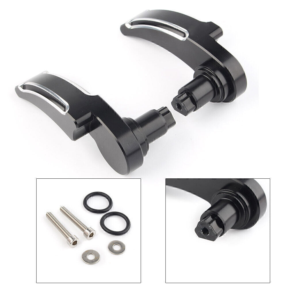 Black Saddlebag Latch Lid Lifter Fit for Harley Electra Glide Street Glide 2014-2017 Q