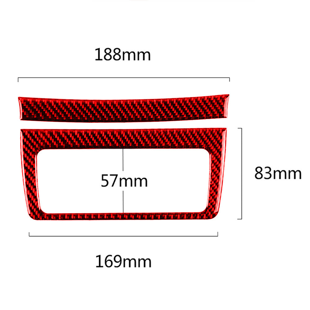 29X Red Carbon Fiber Interior Full Kit Cover Trim Sticker for Fiat 500 2012-2015 v