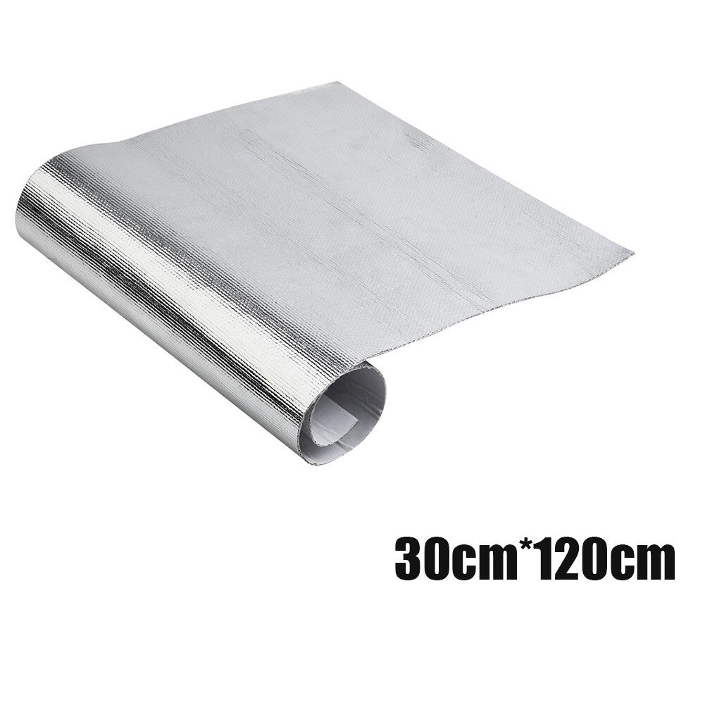 48*12IN Car Heat Shield Insulation Hood Sound Deadener Protective Film Mat v