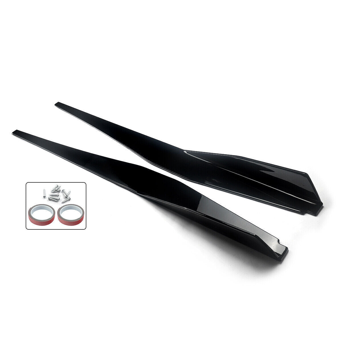 5VM Style Gloss Black Side Skirts Extension Panel Lip Fits 2020-2023 for Corvette C8 n